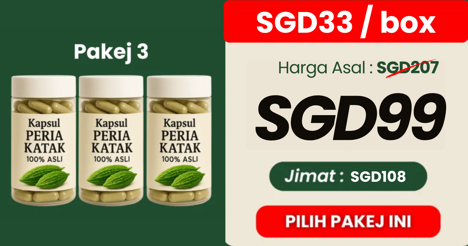Pakej Sihat : 3 Botol